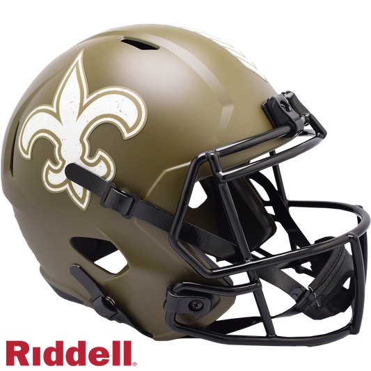 New Orleans Saints Helmet Riddell Replica Full Size Speed Style Salute To Service 2022
