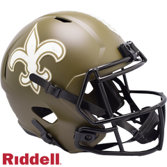 New Orleans Saints Helmet Riddell Replica Full Size Speed Style Salute To Service 2022