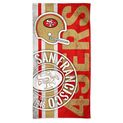 San Francisco 49ers Beach Towel 30x60 Spectra Retro Design - Special Order