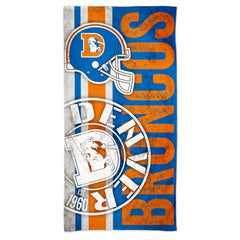 Denver Broncos Beach Towel 30x60 Spectra Retro Design - Special Order