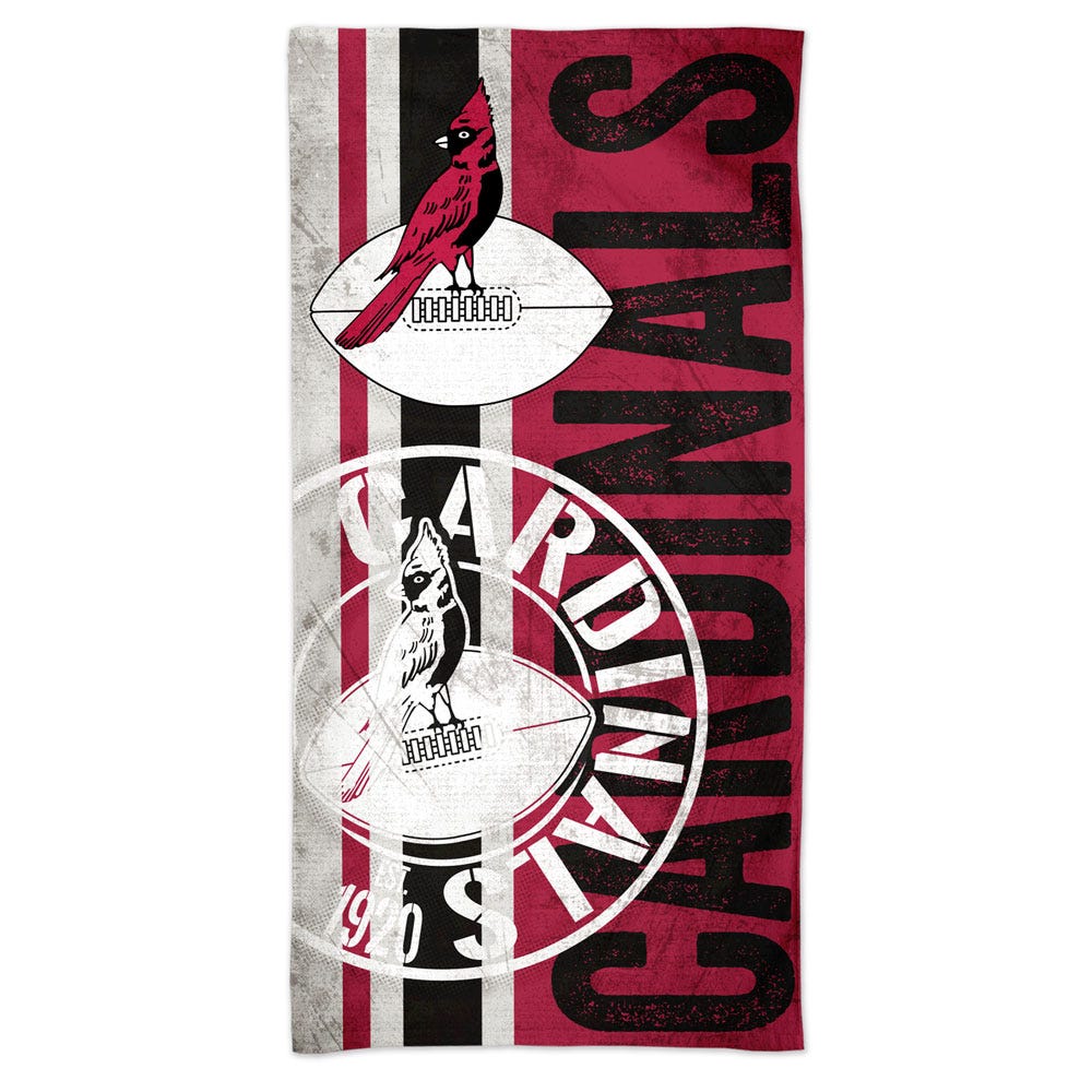 Arizona Cardinals Beach Towel 30x60 Spectra Retro Design - Special Order