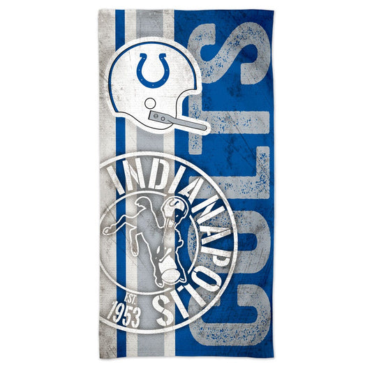 Indianapolis Colts Beach Towel 30x60 Spectra Retro Design - Special Order