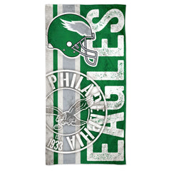 Philadelphia Eagles Beach Towel 30x60 Spectra Retro Design - Special Order