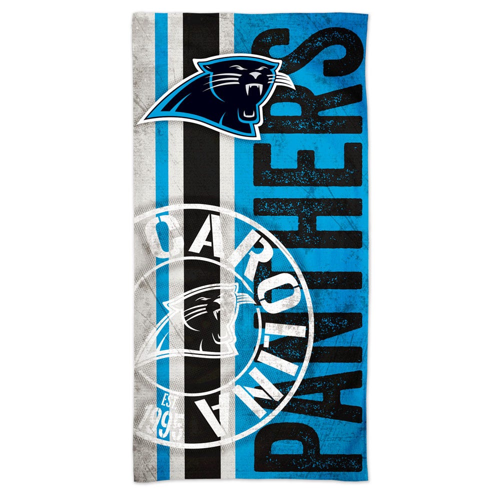 Carolina Panthers Beach Towel 30x60 Spectra Retro Design - Special Order