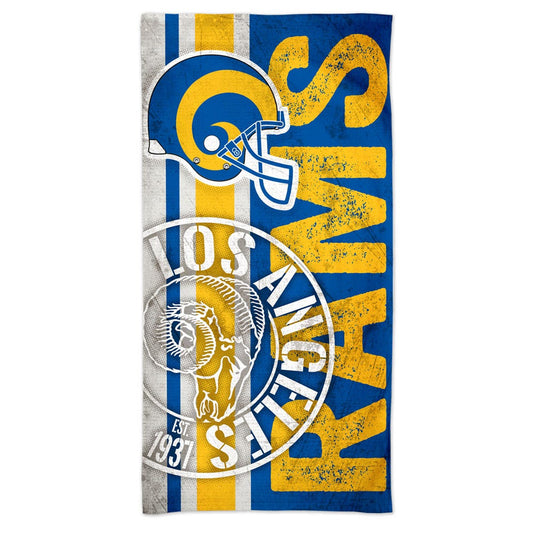 Los Angeles Rams Beach Towel 30x60 Spectra Retro Design - Special Order