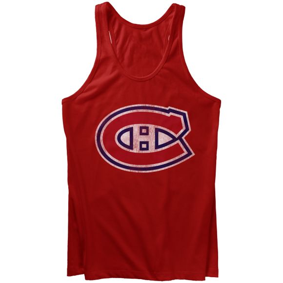 Montreal Canadiens NHL Women's Primary Distressed Logo Tank - Red