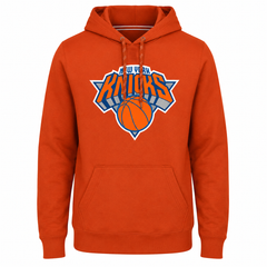 New York Knicks NBA Express Twill Logo Hoodie - Orange