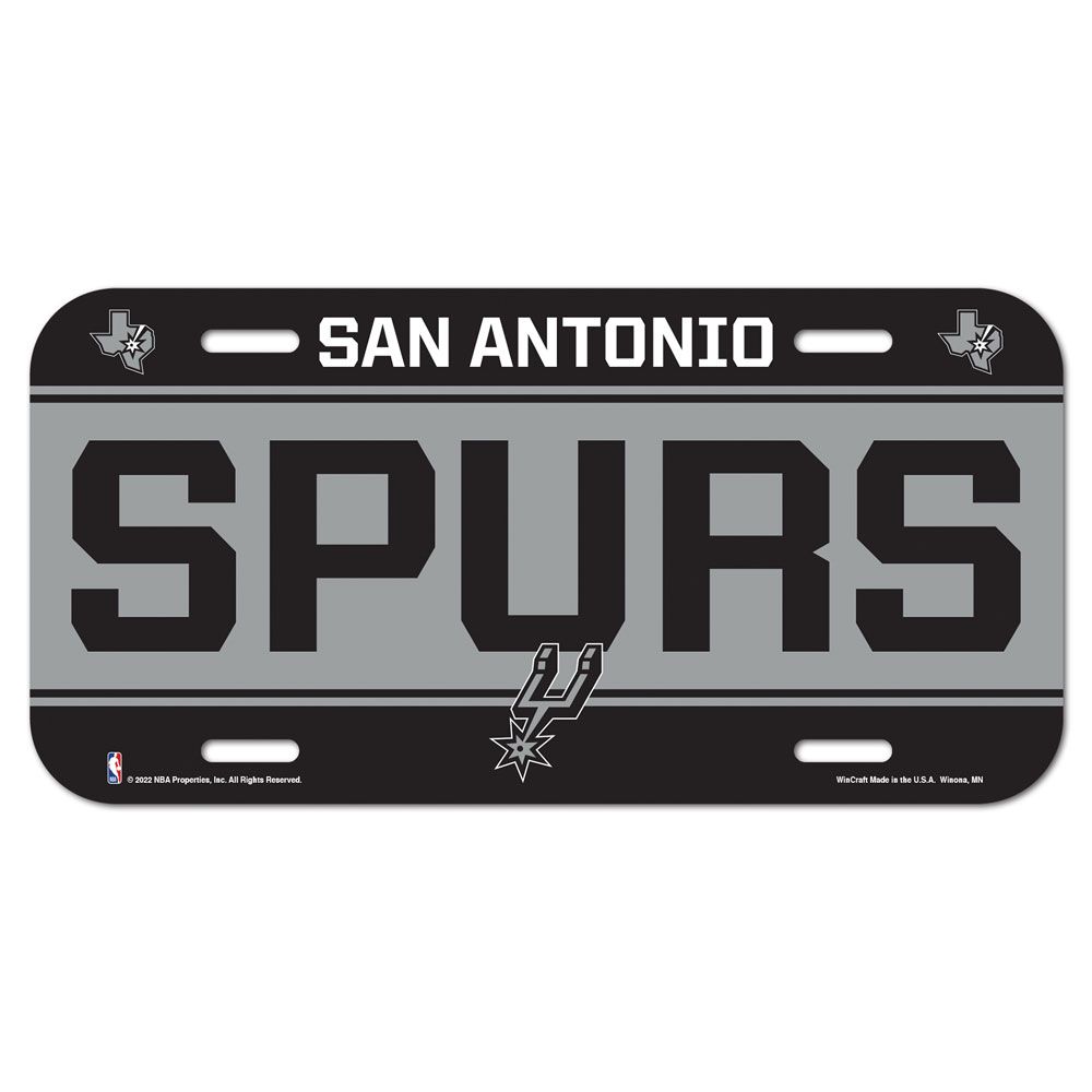 San Antonio Spurs License Plate Plastic
