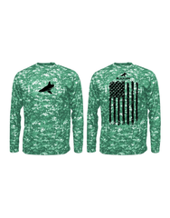 BlacktipH Performance Digital Camo Shirt - Vertical Flag with UPF 50+ Protection
