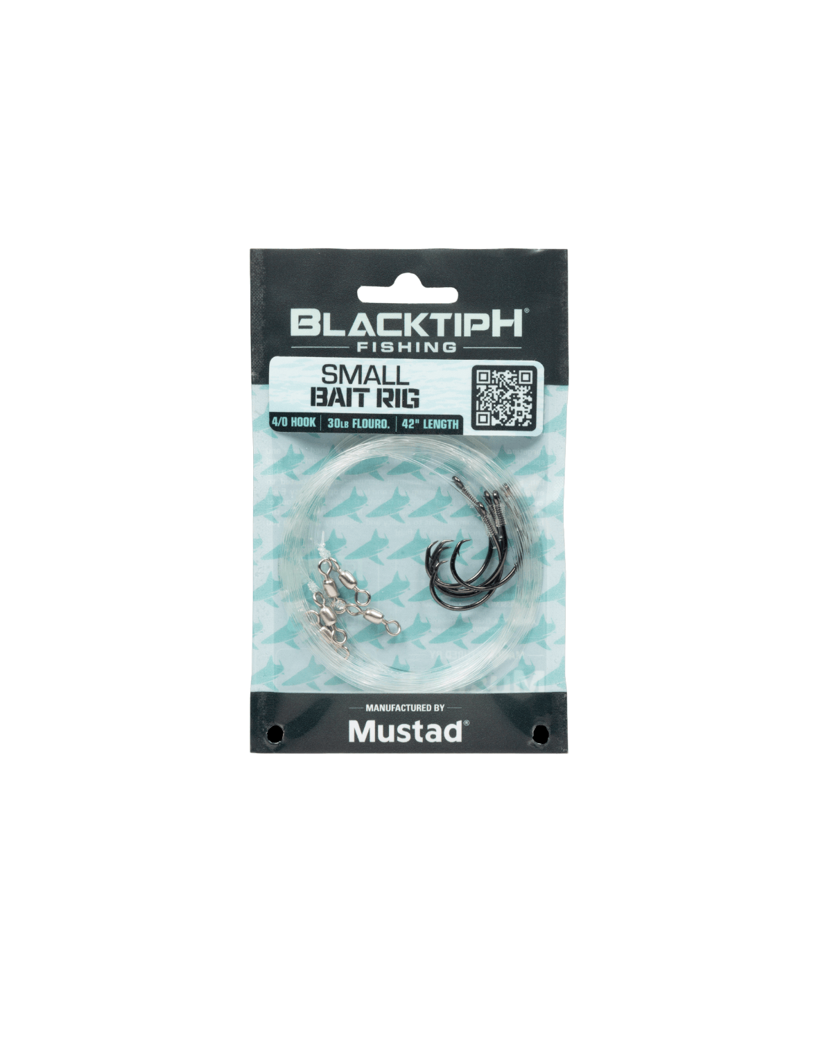 BlacktipH Mustad Live Bait Rigs with 5/0 Black Nickel Circle Hook and Premium Rosco Swivel - Small 5 Pack