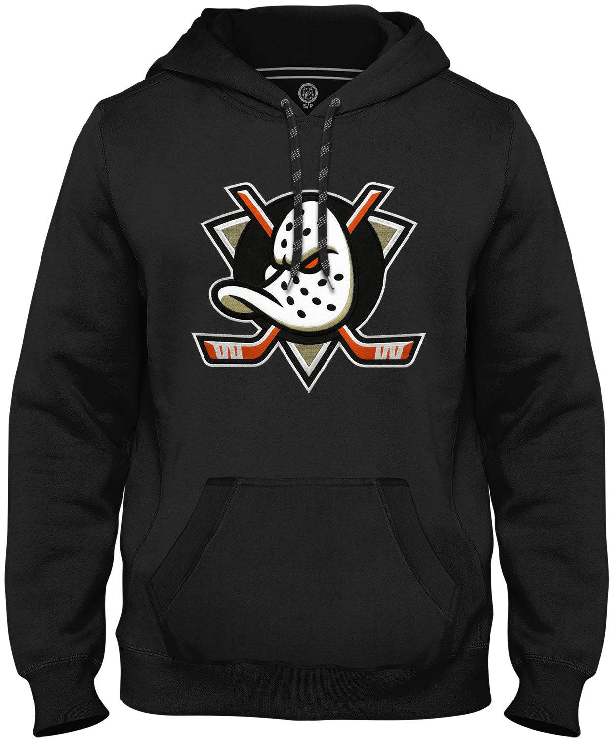 Black NHL hoodie featuring Anaheim Ducks logo, with "Express US" text