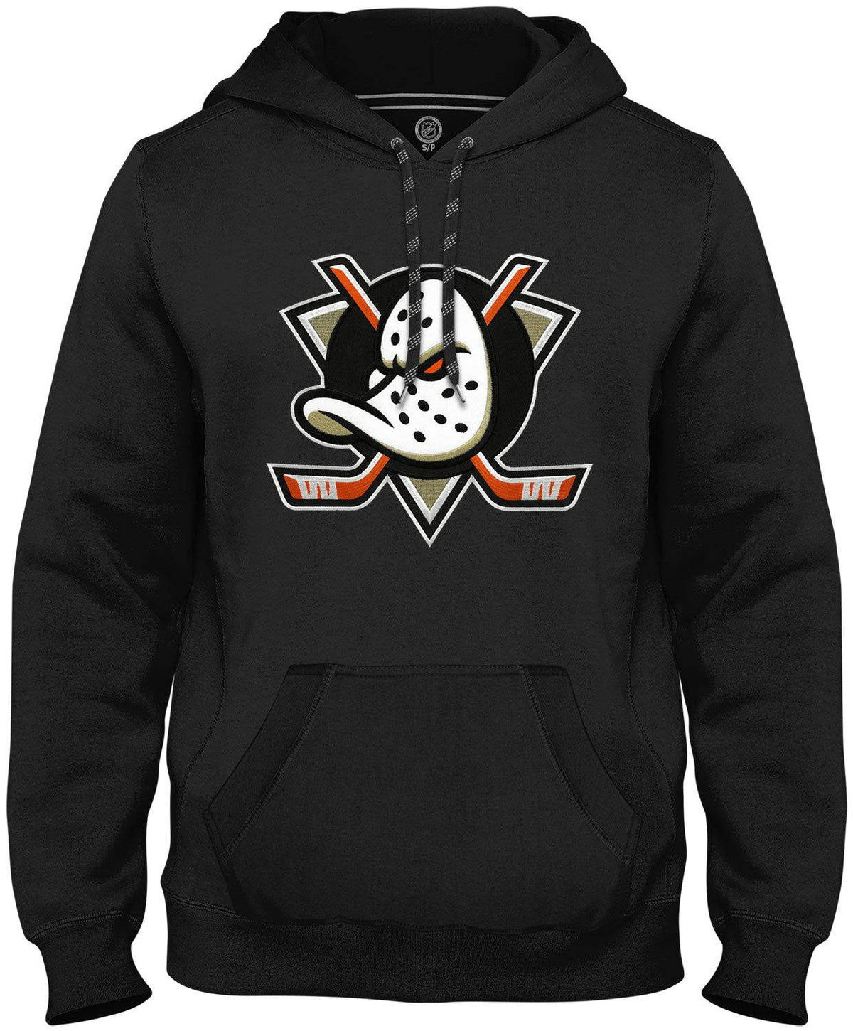 Black NHL hoodie featuring Anaheim Ducks logo, with "Express US" text