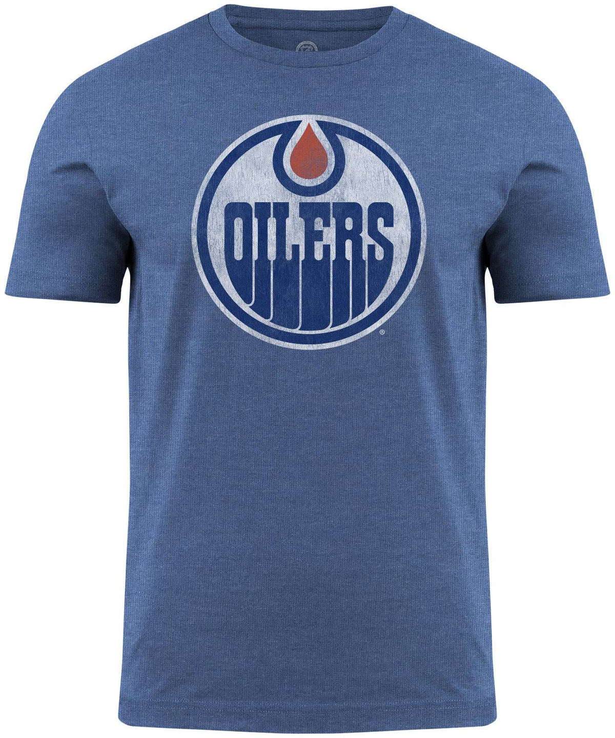 Edmonton Oilers NHL Distressed Logo Royal Blue T-Shirt