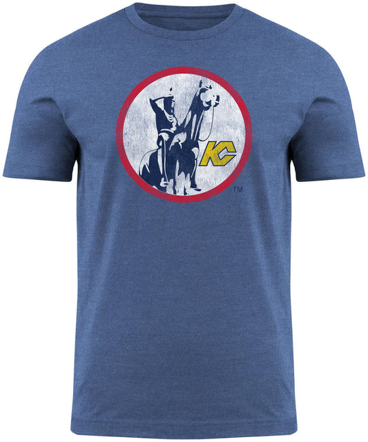 Kansas City Scouts NHL Distressed Logo Royal Blue T-Shirt