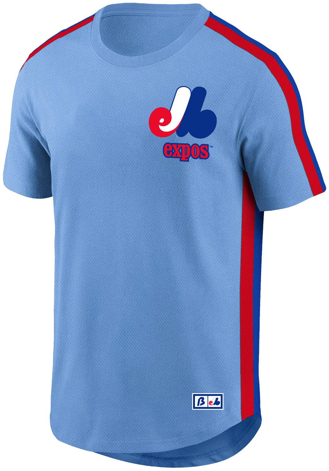 Montreal Expos MLB Athletic Mesh Light Blue T-Shirt