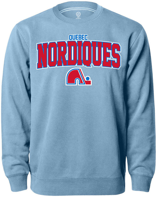 Quebec Nordiques NHL Crew Light Blue Sweatshirt