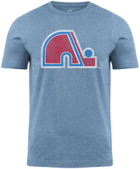 Quebec Nordiques NHL Distressed Logo Light Blue T-Shirt