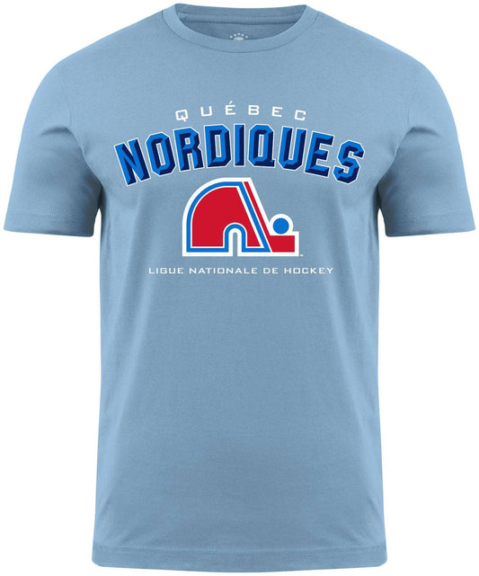 Quebec Nordiques NHL Light Blue Black T-Shirt